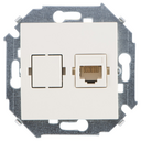 Розетка для передачи данных RJ45 Cat.5e UTP (Systimax) цвета слоновая кость Simon 15