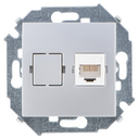 Розетка для передачи данных RJ45 Cat.5e UTP (Systimax) цвета алюминий Simon 15