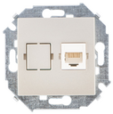 Розетка для передачи данных RJ45 Cat.5e UTP (Systimax) цвета шампань Simon 15