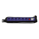 Base múltiple Extrapower básica 6 tomas 16A 250V~ azul con interruptor y 3m cable H05VV-F 3G1,5mm² Simon Brico