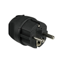 Clavija salida lateral 16A 250V negra Simon