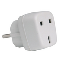 Adaptador de viagem de tomada inglesa para tomada schuko de 16 A 
