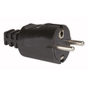 Ficha preta de PVC com 16 A e 250 V 