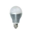 Bombilla LED E-27 esférica aluminio 10W 850 lúmenes 180º luz cálida Simon