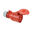 Base de tomada móvel industrial 3P+N+T, de 32 A e 400 V, em vermelho, IP44 da