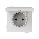 Base de enchufe Schuko LOLA 16A 250 V~ con sistema de embornamiento a tornillo IP44 blanco mate Simon 360