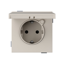 Base de enchufe Schuko LOLA 16A 250 V~ con sistema de embornamiento a tornillo IP44 arena mate  Simon 360