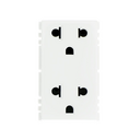 Toma de corriente euroamericana duplex 2P+T 15A 127-120V~ blanco Simon 25 plus
