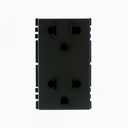 Toma de corriente euroamericana duplex 2P+T 15A 127-120V~ grafito Simon 25 plus