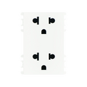 TOMA EUROAMERICANA DUPLEX  2P+T 16A 127V~ BLANCO Simon 26