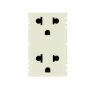 Toma de corriente euroamericana duplex 2P+T 15A 127-120V~ marfil Simon 25 plus
