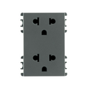 TOMA EUROAMERICANA DUPLEX  2P+T 16A 127V~ GRAFITO Simon 26