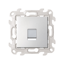 Розетка информационная RJ45 Cat.6 UTP цвета алюминий Simon 24 Harmonie
