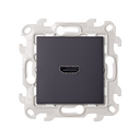 Connecteur HDMI 1.4 connexion à vis graphite Simon 24 Harmonie