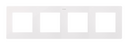 Cadre quadruple blanc Simon 24 Harmonie