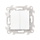 Double 2-way switch 10AX 250V~ with fast connection white Simon 24 Harmonie