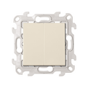 Double 2-way switch 10AX 250V~ with fast connection ivory Simon 24 Harmonie