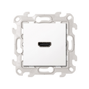 Connecteur HDMI 1.4 connexion à vis blanc Simon 24 Harmonie