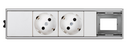 Ofiblock Compact mounted and wired with 2 sockets and rear diecut in the last position