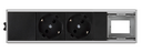 Ofiblock Compact mounted and wired with 2 sockets and rear diecut in the last position