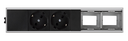 Ofiblock Compact mounted and wired with 2 sockets and 2 rear diecuts in the last positions