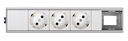 Ofiblock Compact mounted and wired with 3 sockets and rear diecut in the last position