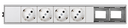 Ofiblock Compact mounted and wired with 4 sockets and 2 rear diecuts in the last positions