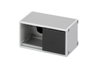 Aluminum profile Ofiblock Line with 1 element and 2 rear wiring accesses black Simon K45