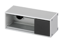 Aluminum profile Ofiblock Line with 2 elements and 2 rear wiring accesses black Simon K45