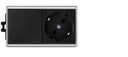 Kit Ofiblock Compact with 1 schuko socket mounted and wired