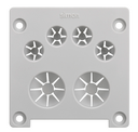 Side cover with direct wiring access for Aluminum profiles Ofiblock Compact and Line light gray Simon K45
