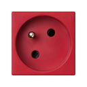 Prise de courant française 16A 250V ~ avec dispositif de sécurité et connexion par borne à vis rouge Simon K45