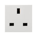 British socket outlet 13A with screw terminal connection without switch white K45