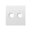 Cover for universal R-TV+SAT socket white matte Simon 360
