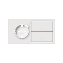 Kit front 2 schuko sockets with USB C + 2 rockers matt white Simon 100