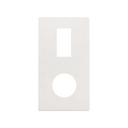 Minimal aesthetic vertical frame for 2 elements for 1 CLEAN Schuko socket outlet matt white Simon 270