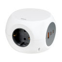 MULTIPLE BASE COMBIBALL WITH 3 SOCKETS + 1 USB A + 2 USB C 30W