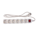 POWER STRIP 6 SOCKETS 16A 250V~ WHITE WITH SWITCH AND 1.5M CABLE H05VV-F 3G1MM² SIMON BRICO