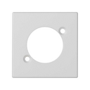 Trim plate for 1 XLR connector male or female for 1 element white Simon K45