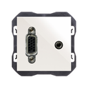 Conector VGA HD15 + minijack blanco Simon 270