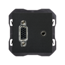 Conector VGA HD15 + minijack negro mate Simon 270