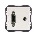 Conector VGA HD15 + minijack blanco mate Simon 270