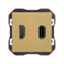 Conector HDMI 2.0 4K + conector USB 2.0 tipo A oro Simon 270