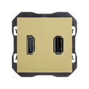 Conector HDMI 2.0 4K + conector USB 2.0 tipo A bronce Simon 270