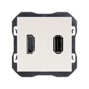 Conector HDMI 2.0 4K + conector USB 2.0 tipo A blanco mate Simon 270