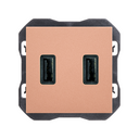 Chargeur USB double 2,1 A type A rose gold Simon 270