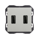 Chargeur USB double 2,1 A type A aluminium Simon 270