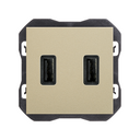 Chargeur USB double 2,1 A type A champagne Simon 270