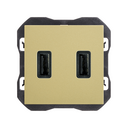Chargeur USB double 2,1 A type A bronze Simon 270