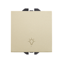 Push-button switch with light symbol 10A 230V~ and fast terminal connection system champagne Simon 270